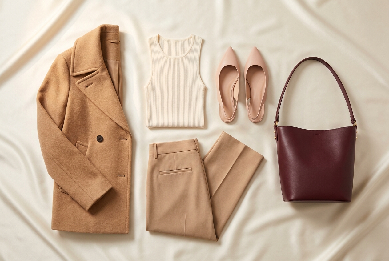 Polished for the Workweek — flat-lay of the outfit