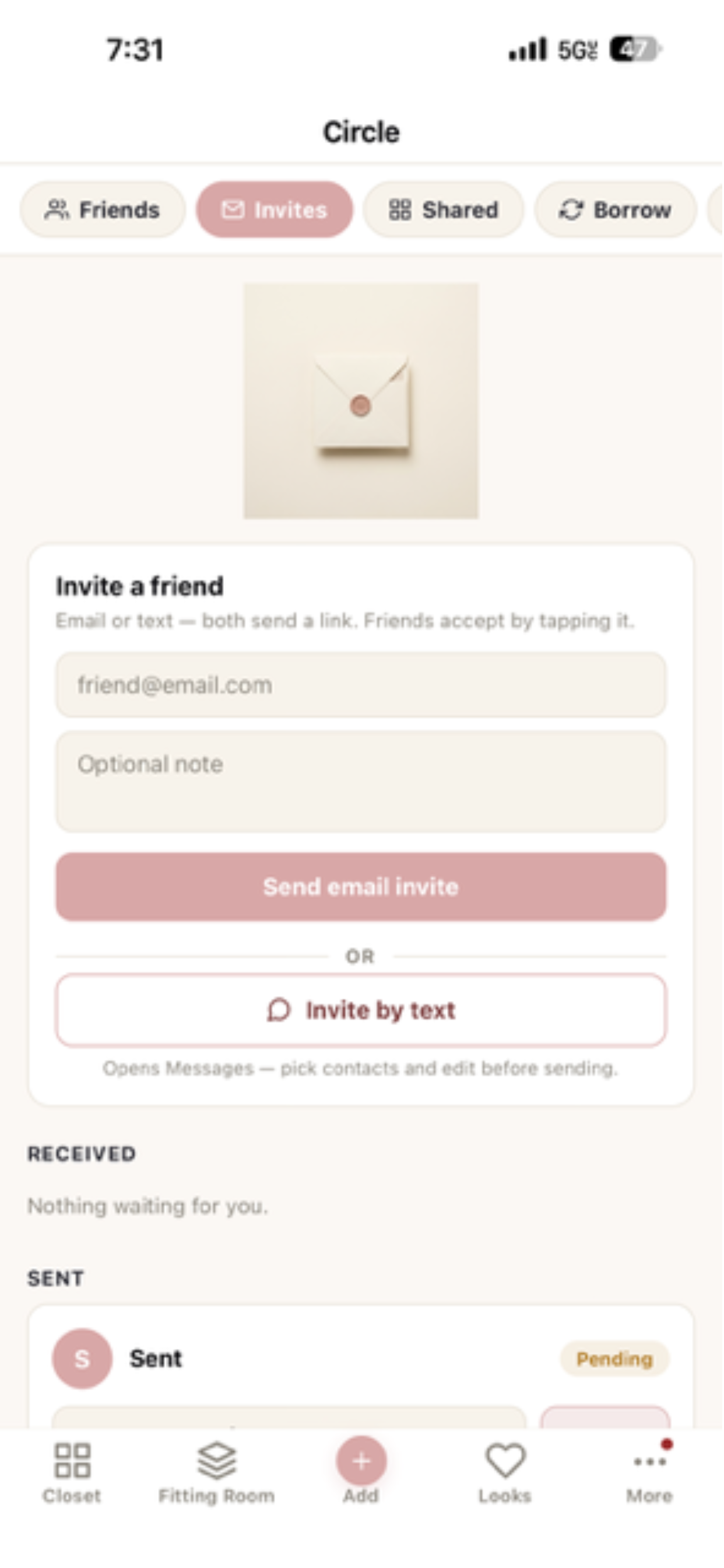 Invite a trusted friend to your Circle